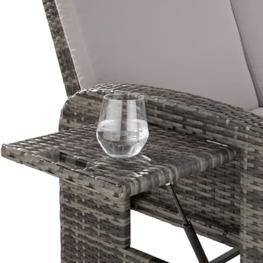 Rattan Havesofa Kreta - grå