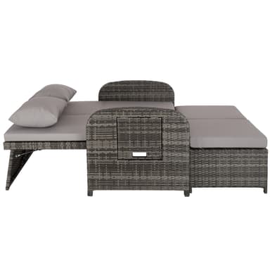 Rattan Havesofa Kreta - grå