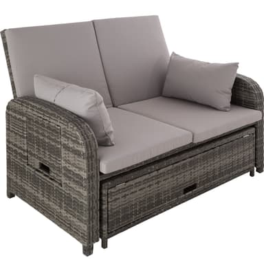 Rattan Havesofa Kreta - grå
