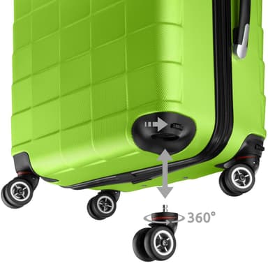 Kuffertsæt 3-dele hardcase - grøn