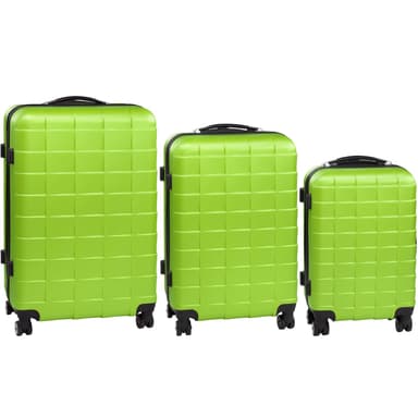 Kuffertsæt 3-dele hardcase - grøn