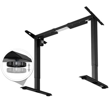 Hæve-sænke-stel elektrisk justering Piotr 85-129x65x71-121cm - sort