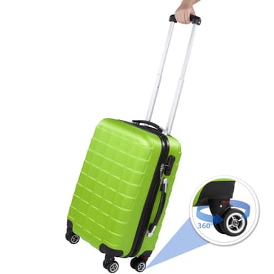 Kuffertsæt 3-dele hardcase - grøn