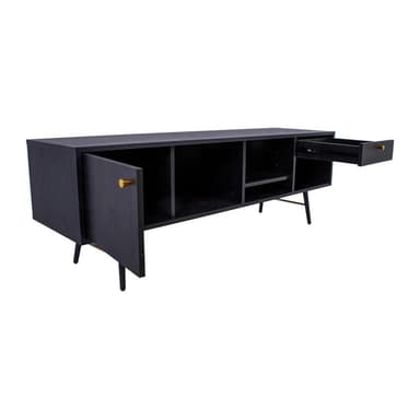 TV bord LUXEMBOURG 150x40xH50cm, sort