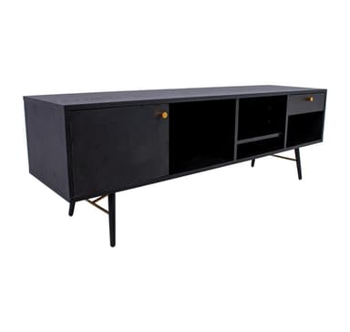 TV bord LUXEMBOURG 150x40xH50cm, sort
