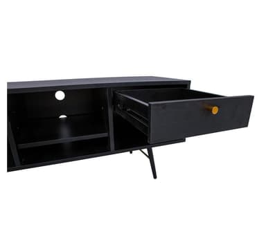 TV bord LUXEMBOURG 150x40xH50cm, sort