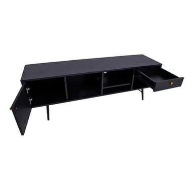 TV bord LUXEMBOURG 150x40xH50cm, sort