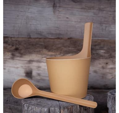 Sauna spand og øse RENTO PISARA BIO gul, 5L