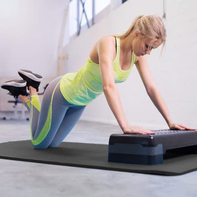 Yogamåtte - 185 x 80 x 1,5 cm,sort