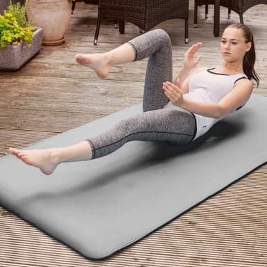 Yogamåtte - 185 x 80 x 1,5 cm,sort