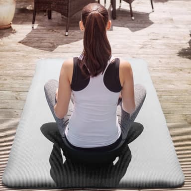 Yogamåtte - 185 x 80 x 1,5 cm,sort