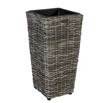 Planteholder WICKER 28x28xH60cm, grå