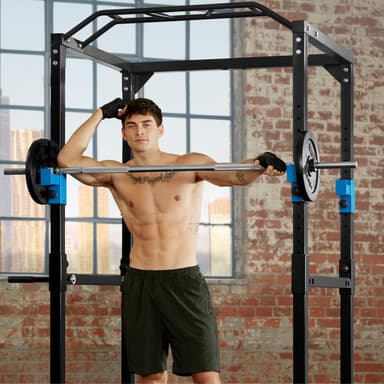 Power Rack træningsstativ - sort/blå