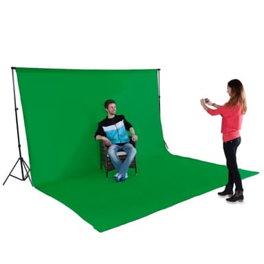 Stativsystem til fotobaggrund 3x6m med taske - grøn