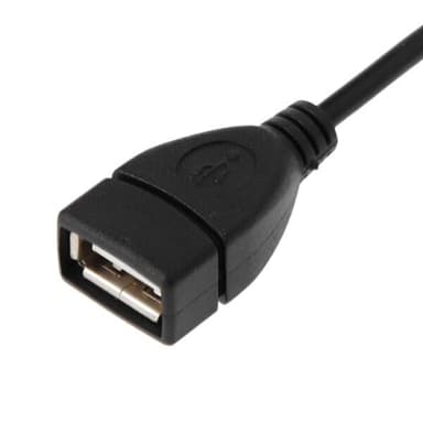 USB-kabel med kontakt - 28 cm, A-han til A-hun