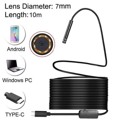 Inspektionskamera USB Type-C - PC / Android - 10 meter / 7 mm