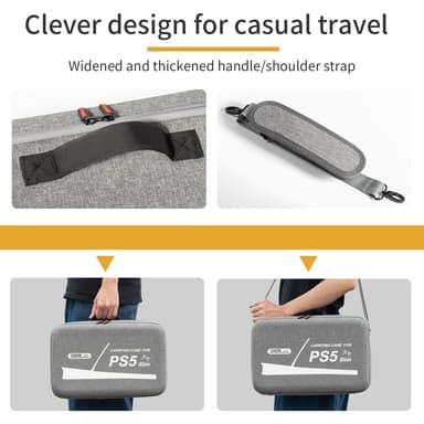 Til Sony PS5 Slim Game Console Case Stødsikker opbevaring