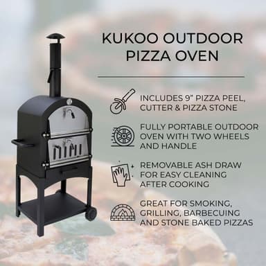KuKoo Udendørs Pizza Ovn & Dæksel