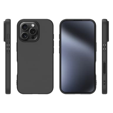 SKALO iPhone 16 Pro Matte Black Ultra-tynd TPU Cover