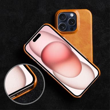 SKALO iPhone 16 Pro PU-læder Cover - Brun