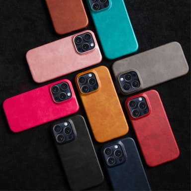 SKALO iPhone 16 Pro PU-læder Cover - Brun