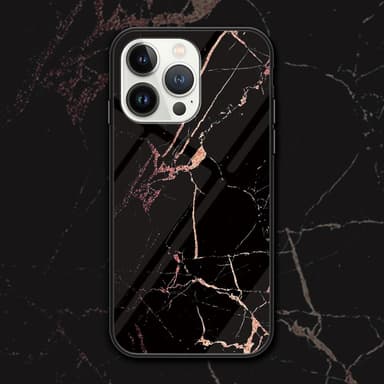 SKALO iPhone 16 Pro Marmor hærdet glas TPU Cover - #4