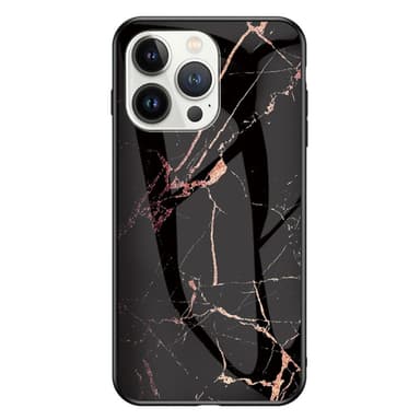 SKALO iPhone 16 Pro Marmor hærdet glas TPU Cover - #4