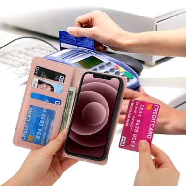 SKALO iPhone 16 Pro DOLIZMA 2 i 1 magnetisk pungetui - Rosa guld