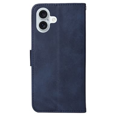 SKALO iPhone 16 Plus PU-læder Pungetui - Blå