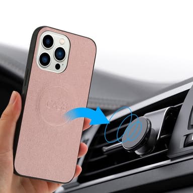 SKALO iPhone 16 Pro DOLIZMA 2 i 1 magnetisk pungetui - Rosa guld
