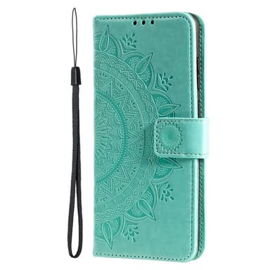 SKALO iPhone 16 Mandala Flip Cover - Turkis