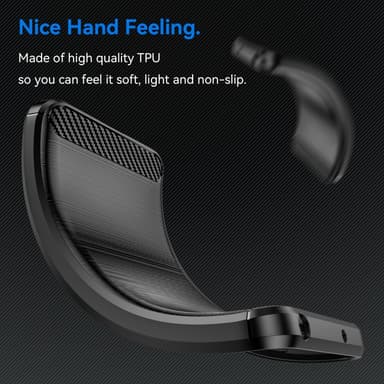 SKALO iPhone 16 Pro Max Armor Carbon Stødsikker TPU-cover - Sort