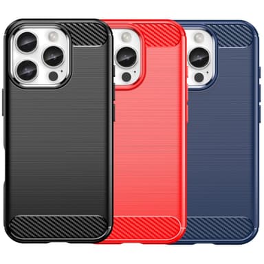 SKALO iPhone 16 Pro Max Armor Carbon Stødsikker TPU-cover - Sort
