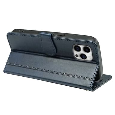 SKALO iPhone 16 Pro Max Flip Cover m. pung i PU-læder - Blå