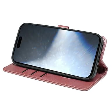 SKALO iPhone 16 Flip Cover m. pung i PU-læder - Rosa guld