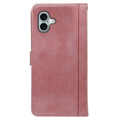 SKALO iPhone 16 Flip Cover m. pung i PU-læder - Rosa guld