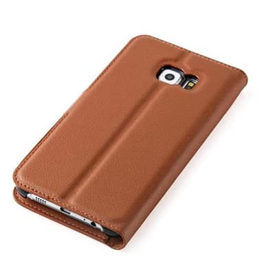 Samsung Galaxy S6 EDGE Pungetui Cover Case (Brun)