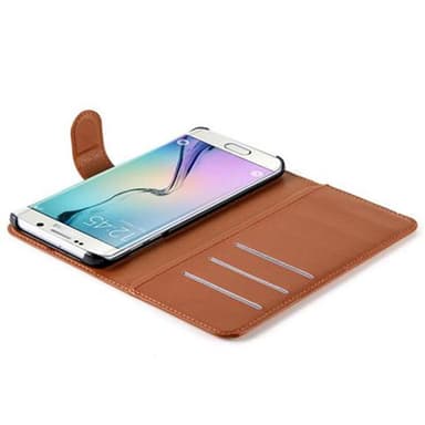 Samsung Galaxy S6 EDGE Pungetui Cover Case (Brun)