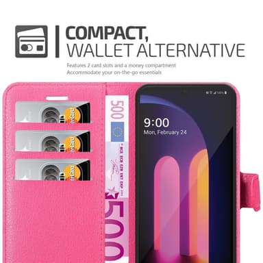 LG V60 ThinQ Pungetui Cover Case (Lyserød)