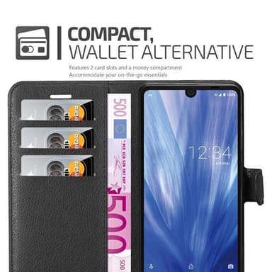 Sharp Aquos R3 Pungetui Cover Case (Sort)