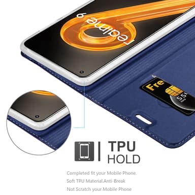 Realme 9 4G / 9 PRO+ Cover Etui Case (Blå)