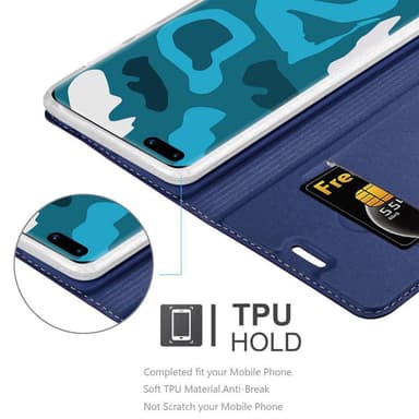 Huawei P40 Cover Etui Case (Blå)
