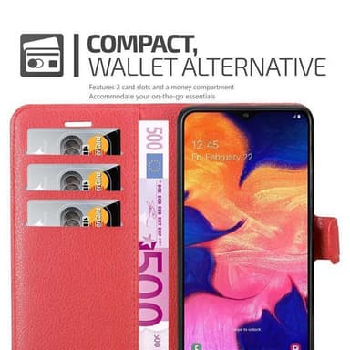 Samsung Galaxy A10 / M10 Pungetui Cover Case (Rød)