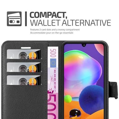 Samsung Galaxy A31 Pungetui Cover Case (Sort)