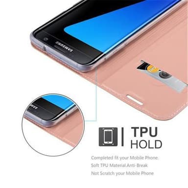 Samsung Galaxy S7 EDGE Cover Etui Case (Lyserød)