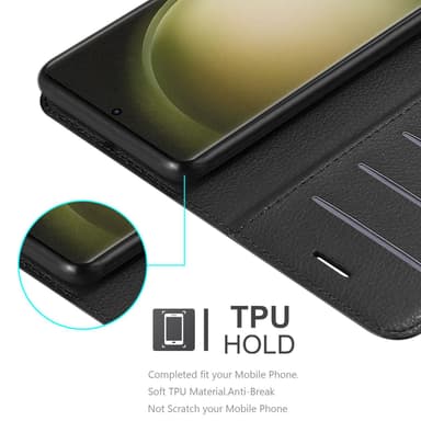 Samsung Galaxy S23 ULTRA Pungetui Cover Case (Sort)