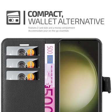 Samsung Galaxy S23 ULTRA Pungetui Cover Case (Sort)