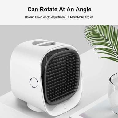 Luftkøler 4-i-1 ventilator / luftfugter / luftrenser med LED Hvid