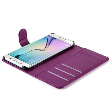 Samsung Galaxy S6 EDGE Pungetui Cover Case (Lilla)
