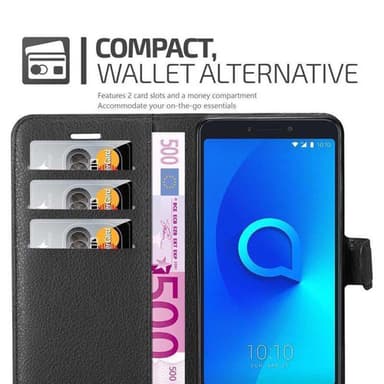 Alcatel 3C Pungetui Cover Case (Sort)